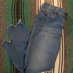 Mid-rise medium wash skinny YMI jeans